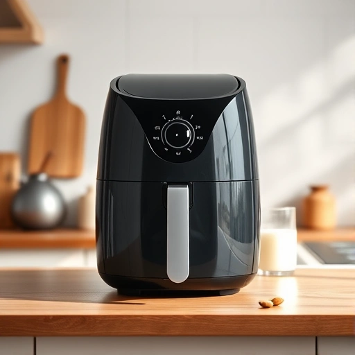 Measuring 585 ml of almond milk in a cup for air fryer recipes