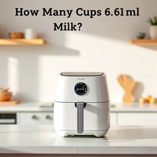 Measuring 610 ml of coconut milk in cups for air fryer recipes