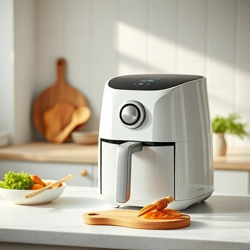 Measuring 2 tablespoons of honey on a digital scale for accurate air fryer recipes.