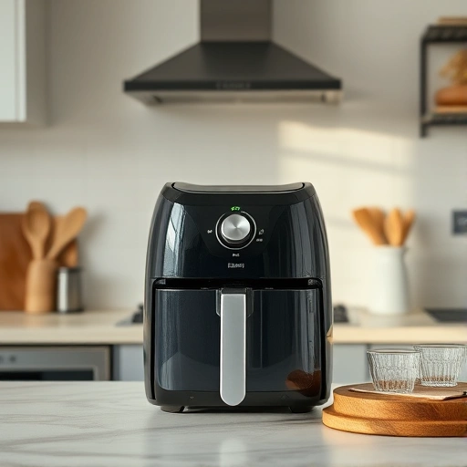 Measuring 25g of flour on a digital scale for accurate air fryer recipes