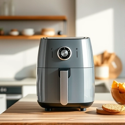 Measuring 125g of flour on a kitchen scale for air fryer recipes