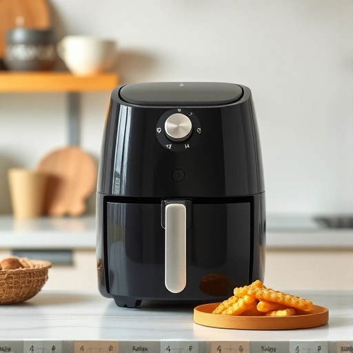 Measuring 150g of flour on a digital scale for air fryer recipes