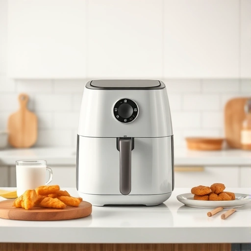 Measuring 30g of powdered milk in a small bowl for air fryer recipes