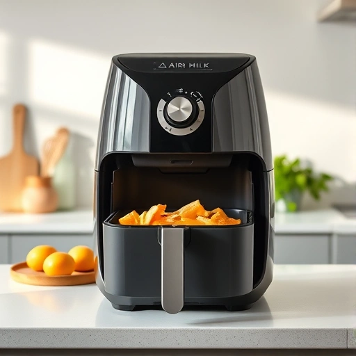 Measuring almond milk in a glass jug for air fryer recipes