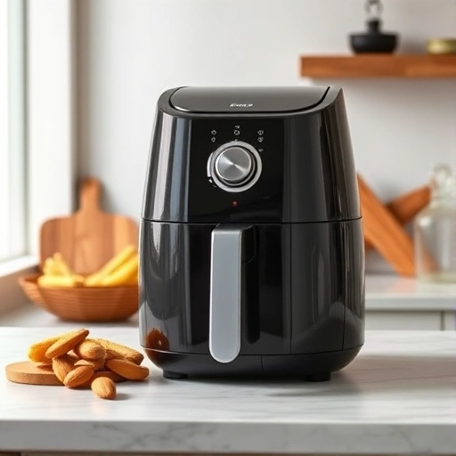 Measuring 30g of almond milk in a glass measuring cup for air fryer recipes