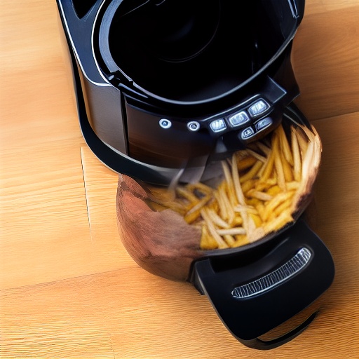 Measuring 75g of sesame oil in a glass cup next to an air fryer