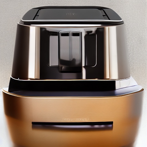 Measuring 50g of honey in a spoon next to an air fryer