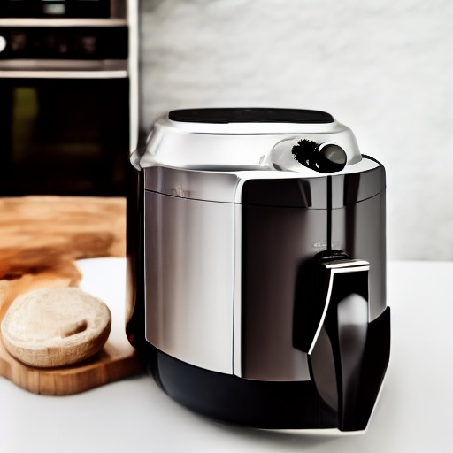 Measuring 250g of agave syrup in a glass jar next to an air fryer
