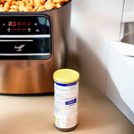 A jar of tahini on a kitchen scale showing 500g