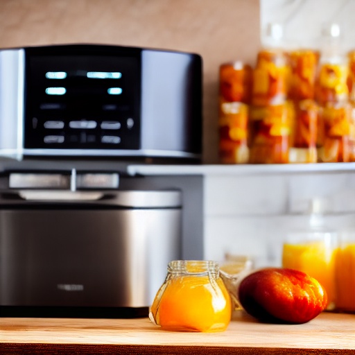 Measuring marmalade in a bowl with a digital scale showing 250g