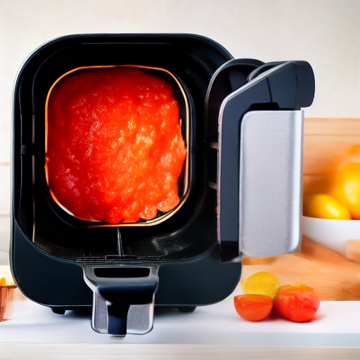 Measuring 15g of tomato paste in a small bowl for air fryer recipes