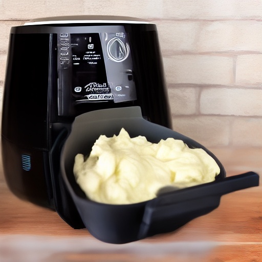 Measuring 10g of mayonnaise in a spoon next to an air fryer