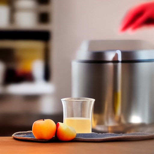 Measuring 20g of apple cider vinegar in a glass cup for air fryer recipes