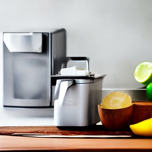 Measuring 20g of lime juice in a small glass next to an air fryer