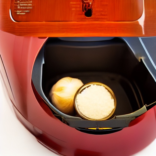 Measuring 30g of minced garlic in a small bowl for air fryer recipes