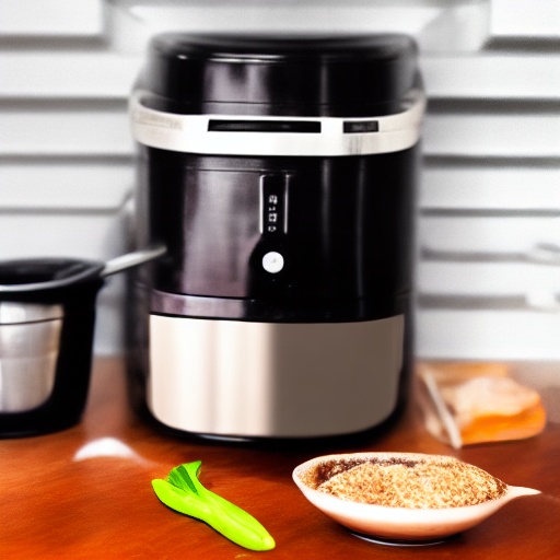 Measuring 50g of garlic paste in a small bowl next to an air fryer