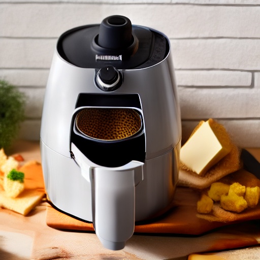 Measuring 15g of butter on a kitchen scale for air fryer recipes