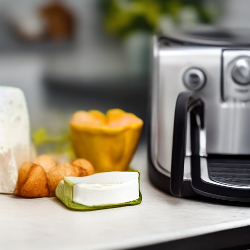 Measuring soft cheese on a kitchen scale for accurate air fryer recipes