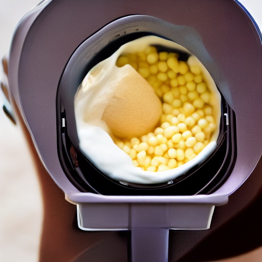 Measuring 200g of plain yogurt in a bowl with a digital scale