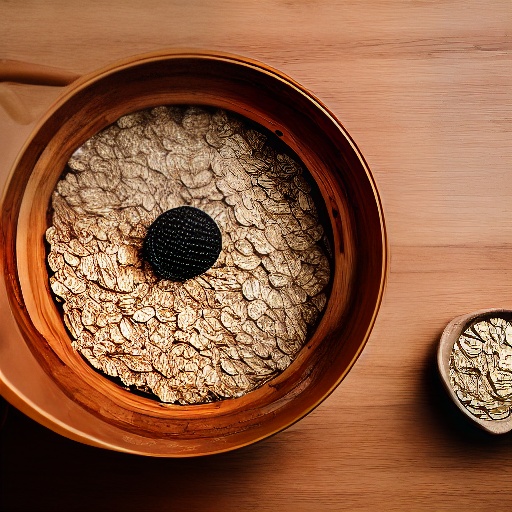 Measuring 5g of rolled oats on a digital scale