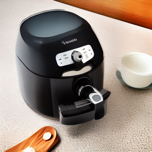 Measuring 20g of rolled oats in a bowl next to an air fryer