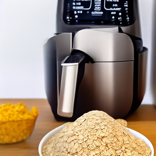 30g rolled oats measured in a bowl next to a digital scale showing ounces