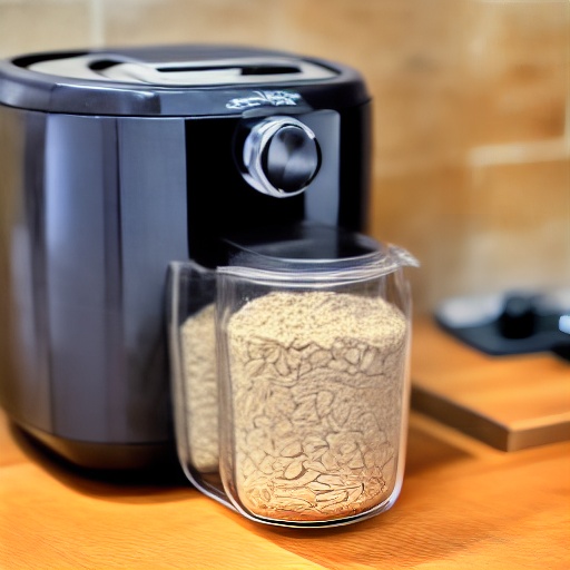 Measuring 40g of rolled oats in a bowl for air fryer recipes