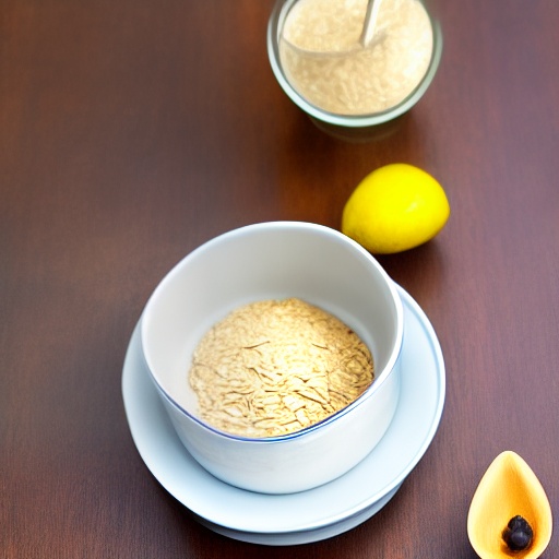Digital kitchen scale measuring 10g of porridge oats next to an air fryer