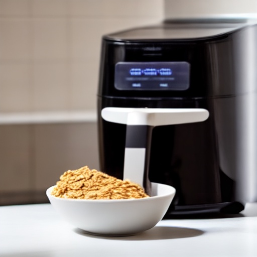 Measuring 15g of porridge oats in a bowl for air fryer recipes