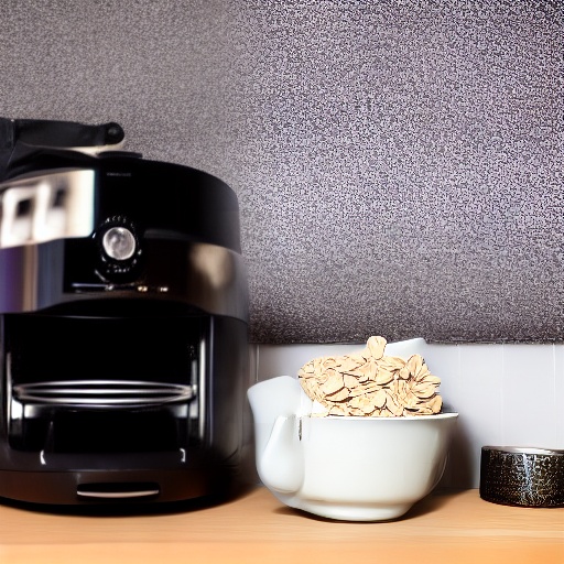 Measuring 30g of porridge oats in a bowl for air fryer recipes