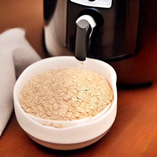 Measuring 40g of porridge oats in a bowl for air fryer recipes