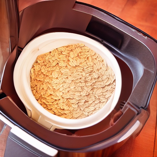 Measuring 250g of porridge oats in a bowl next to a digital scale
