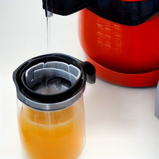 Measuring 2.5 cups of orange juice in a glass measuring cup