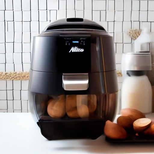 Measuring almond milk in a cup for air fryer recipes