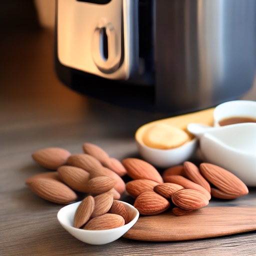 Measuring 0.66 cup of almonds in ounces for air fryer recipes