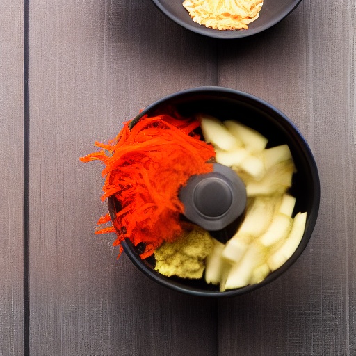 Measuring shredded carrot for air fryer recipes