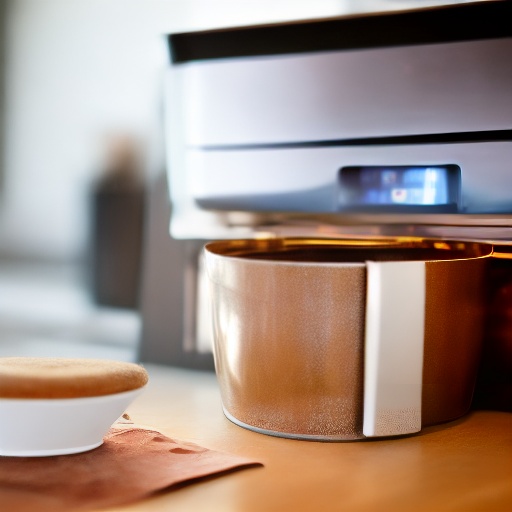 Measuring 0.375 cup of baking soda in a glass bowl for air fryer recipes