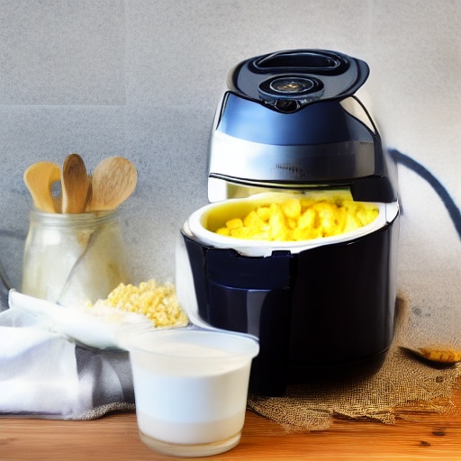 Measuring 1.25 cups of greek yogurt in a bowl with a scale showing ounces