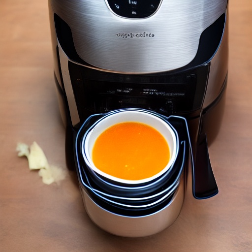 Measuring miso soup in a cup next to a digital scale showing ounces
