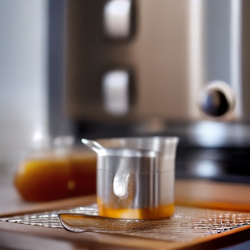 Measuring golden syrup in a cup for air fryer recipes