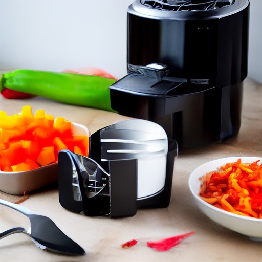 Measuring 0.25 cup of diced peppers in ounces for air fryer recipes