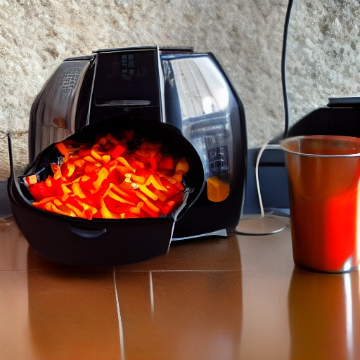 Measuring 0.33 cup of diced peppers in ounces for air fryer recipes