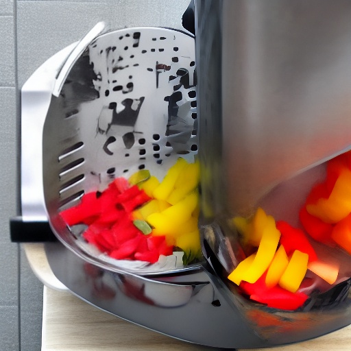 Measuring 0.375 cup of diced peppers in ounces for air fryer recipes