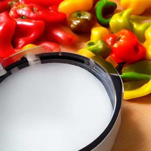 Measuring 0.75 cup of diced peppers in ounces for air fryer recipes