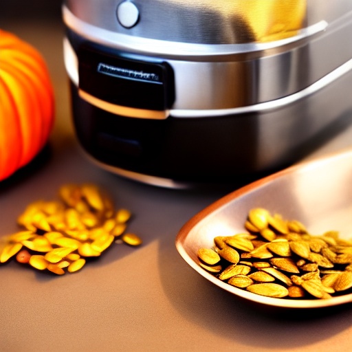 Measuring 0.33 cup of pumpkin seeds in ounces for air fryer recipes