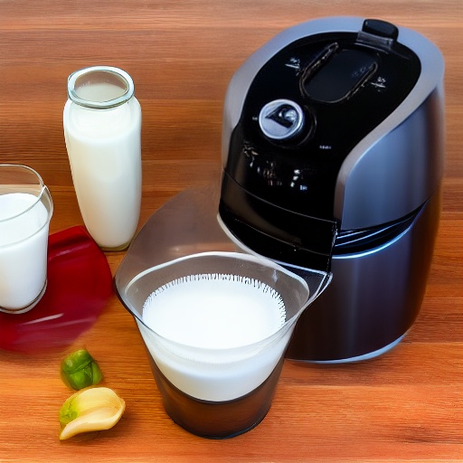Measuring cup with milk showing 0.33 cup to ounces conversion for air fryer recipes