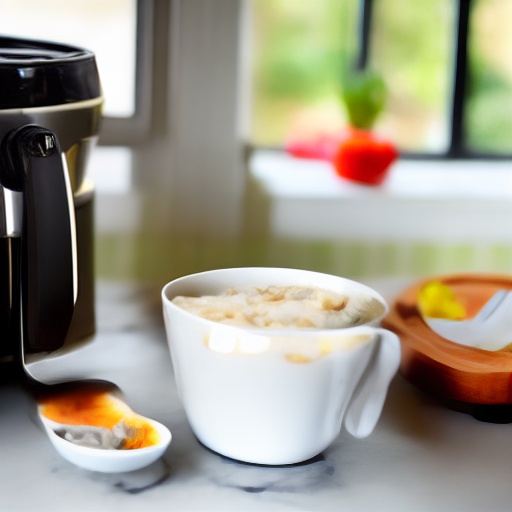 Measuring 0.25 cup of porridge oats for air fryer recipes