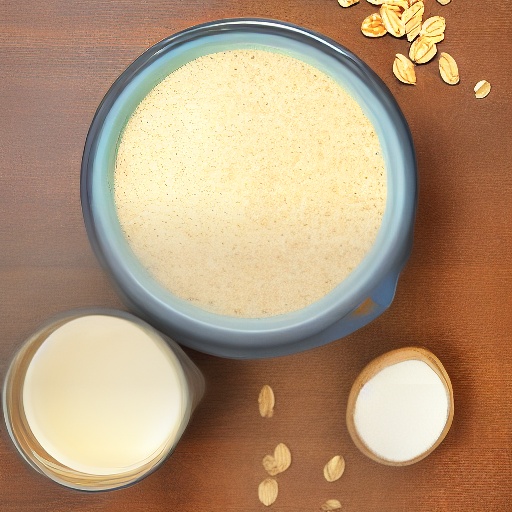 Measuring 2.5 cups of porridge oats in a bowl