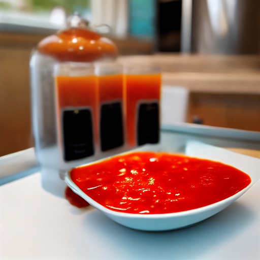 Measuring sweet chilli sauce in a cup for air fryer recipes