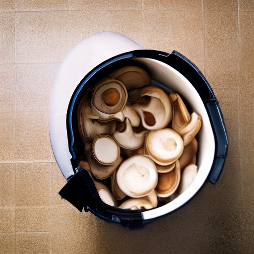 Measuring 1.5 cups of sliced mushrooms on kitchen scales showing ounces
